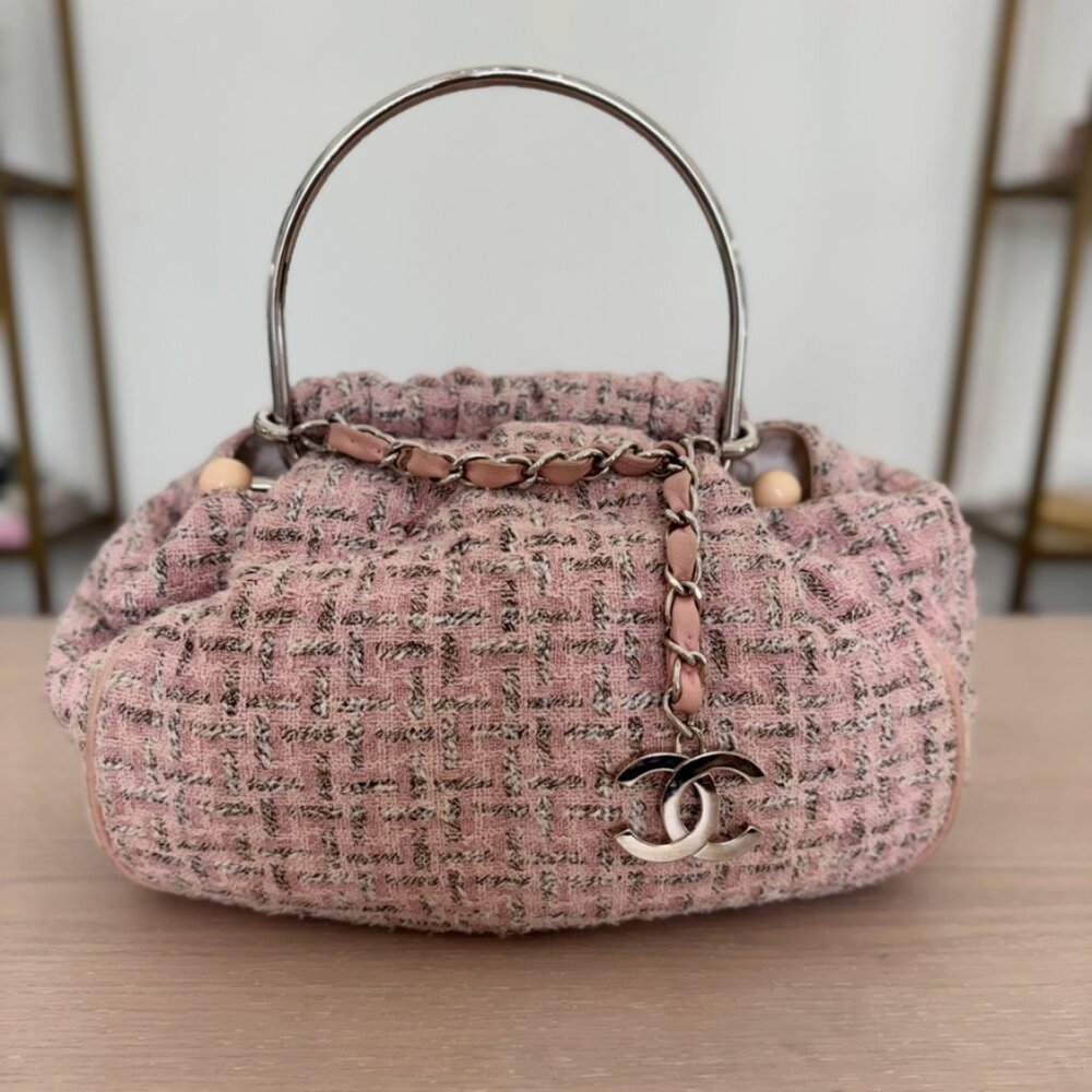 Chanel Tweed Boucle Top Handle Bag